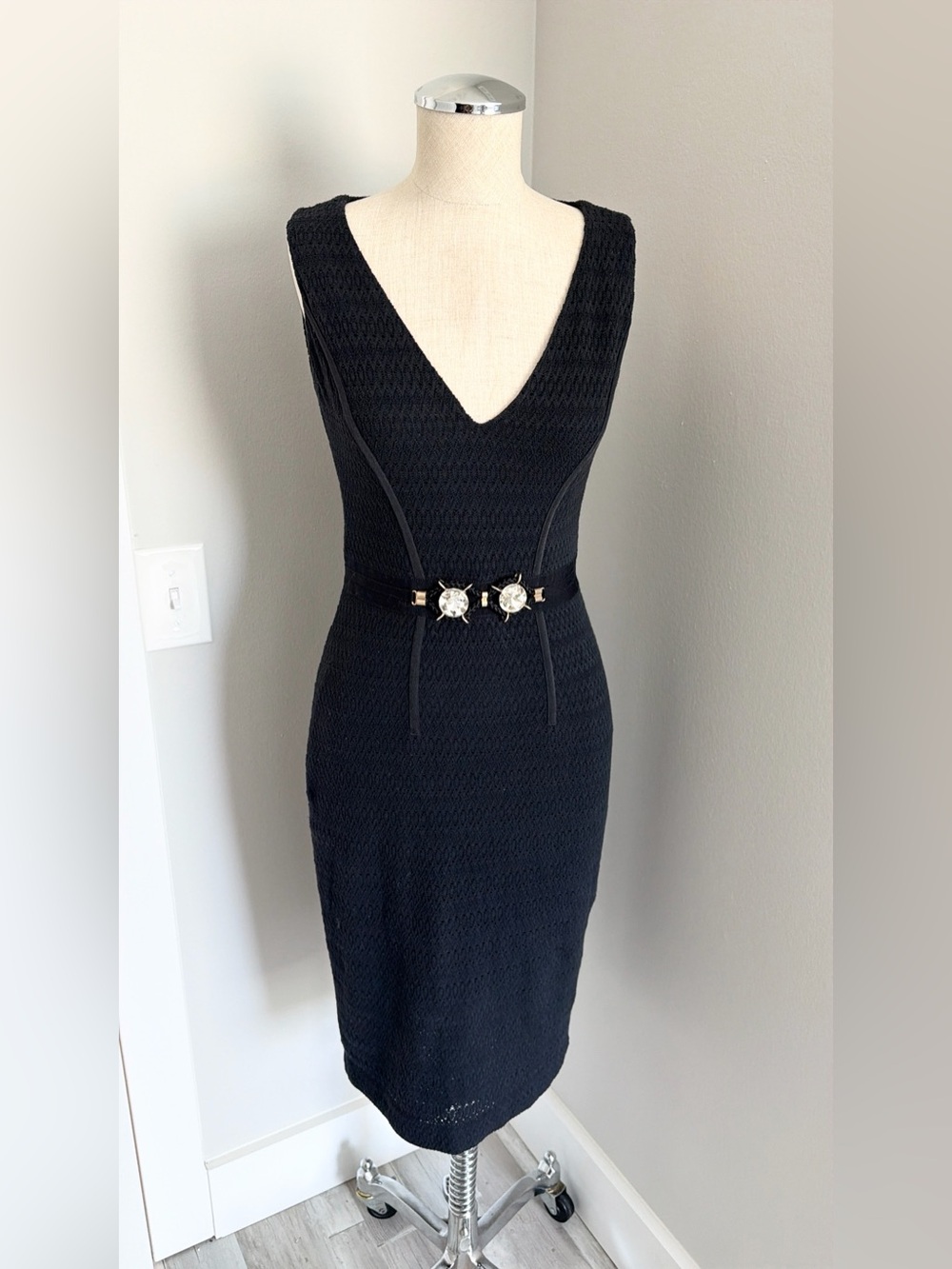 Blumarine Deep V Knit Dress